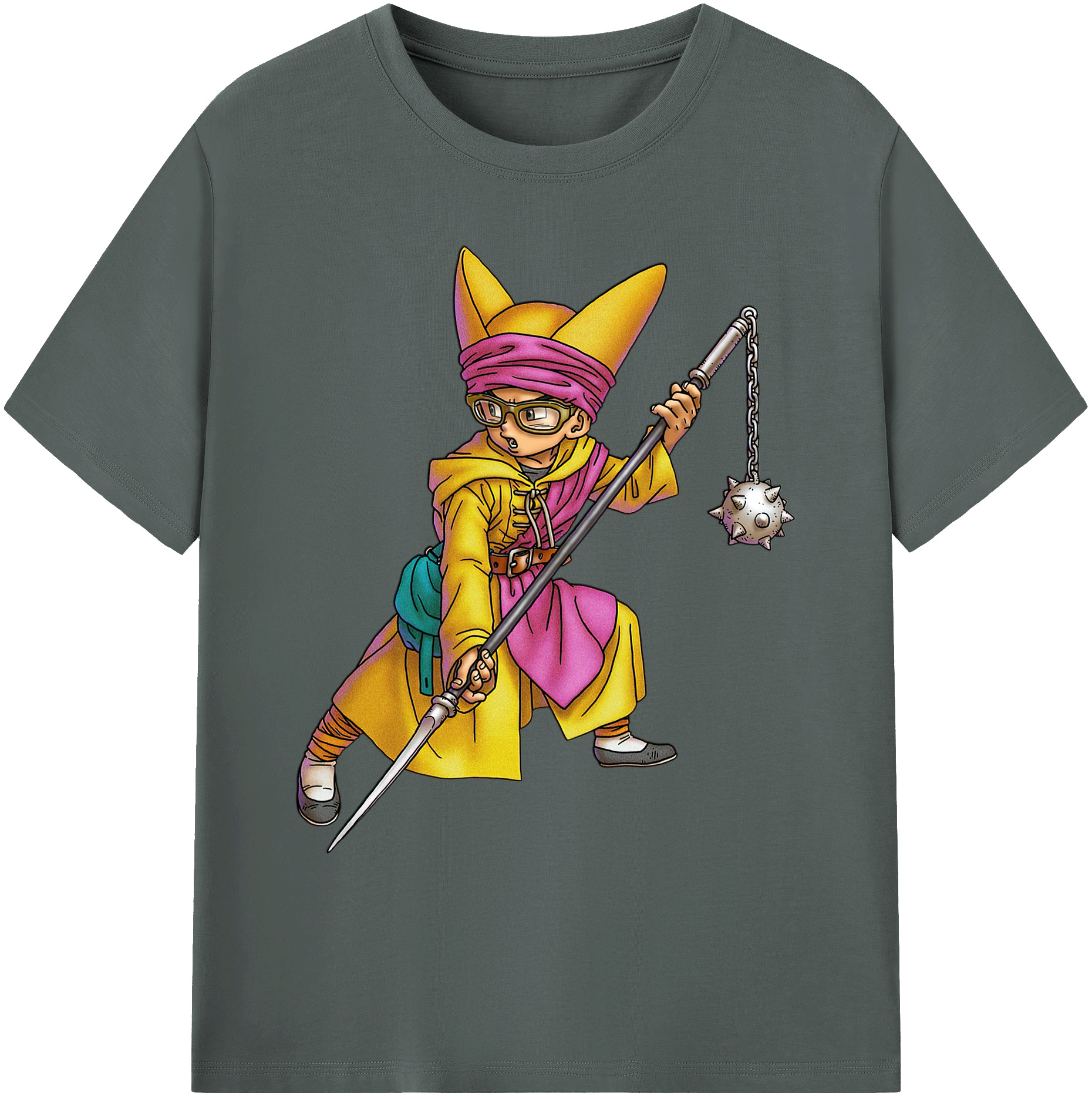 （画像用） ドラゴンクエスト Doragon Kuesuto Dragon Quest 綿100％ メンズ半袖Tシャツ｜肌触りやわらか＆通気性
